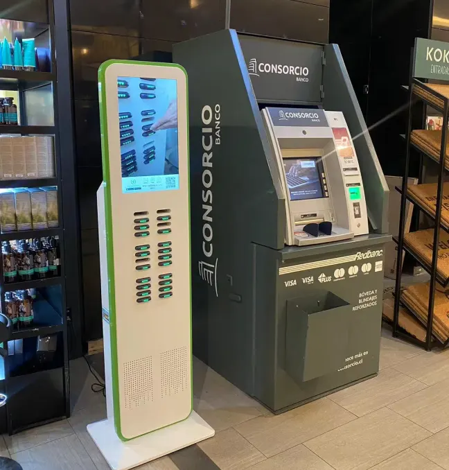 power bank kiosk at mall